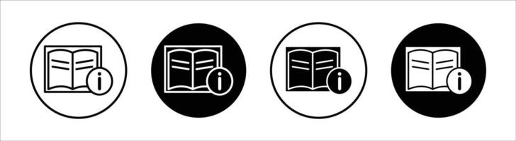 Instruction flat line icon set. Instruction Thin line illustration vector