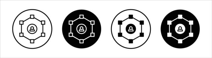 Immersive flat line icon set. Immersive Thin line illustration vector