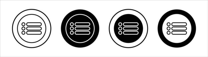 Menu flat line icon set. Menu Thin line illustration vector