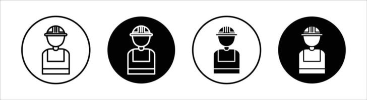 Labour flat line icon set. Labour Thin line illustration vector