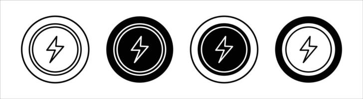 Magsafe flat line icon set. Magsafe Thin line illustration vector