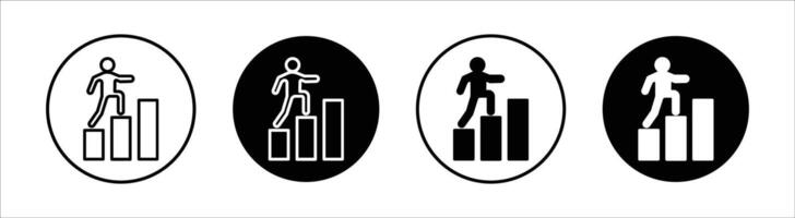 Next steps flat line icon set. Next steps Thin line illustration vector
