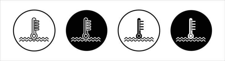 Liquid temperature icon mark in filled style vector