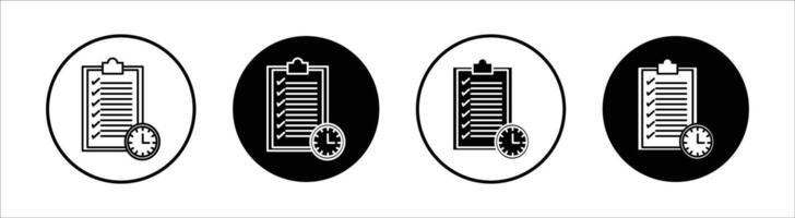 Long term planning flat line icon set. Long term planning Thin line illustration vector