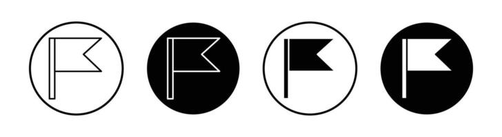 Report flag icon mark in filled style vector