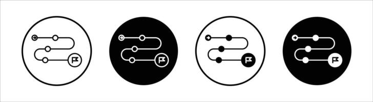 project development road mapping flat line icon set. road mappingThin line illustration vector