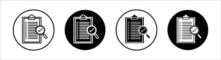 Scrutiny info flat line icon set. Scrutiny info Thin line illustration vector