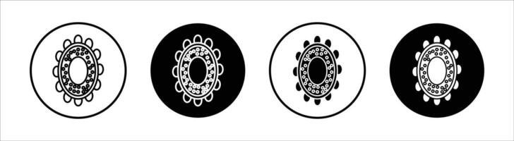 Sea cucumber flat line icon set. Sea cucumber Thin line illustration vector