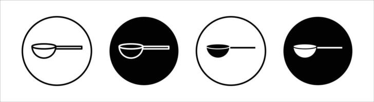 Scoop flat line icon set. Scoop Thin line illustration vector