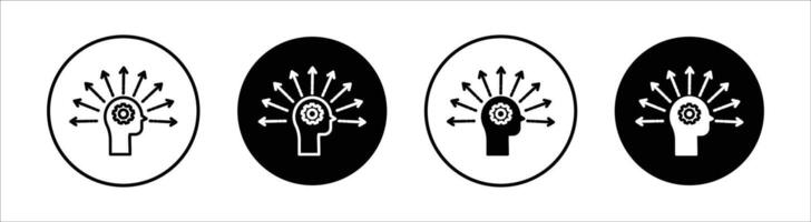 Realization flat line icon set. Realization Thin line illustration vector