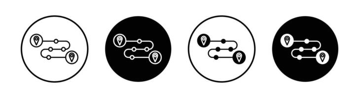 Roadmap flat line icon set. Roadmap Thin line illustration vector