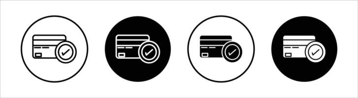 Secure payment flat line icon set. Secure payment Thin line illustration vector