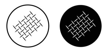 Texture fabric icon mark in filled style vector