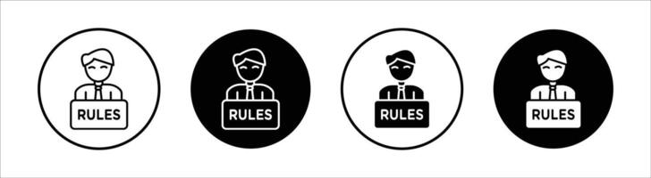 Text rules flat line icon set. Text rules Thin line illustration vector