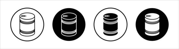 Tin can flat line icon set. Tin can Thin line illustration vector