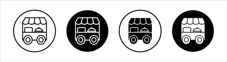 Stall flat line icon set. Stall Thin line illustration vector