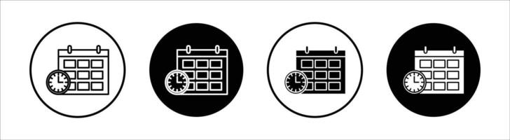 Time frame concept flat line icon set. Time frame concept Thin line illustration vector