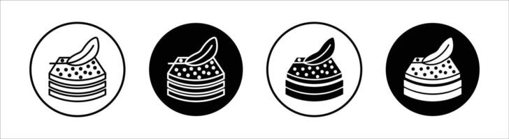 Soft fabric flat line icon set. Soft fabric Thin line illustration vector