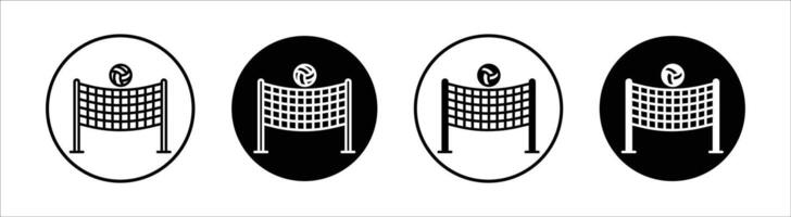 Volleyball net flat line icon set. Volleyball net Thin line illustration vector