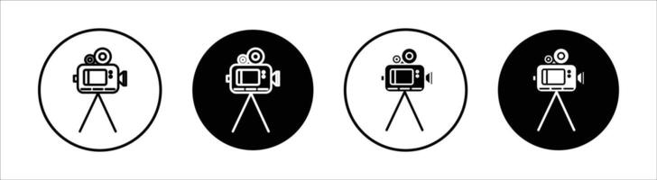 camera icon set vector