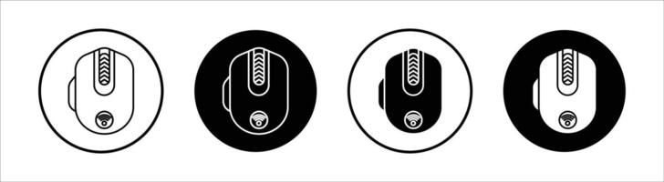 Wireless mouse flat line icon set. Wireless mouse Thin line illustration vector