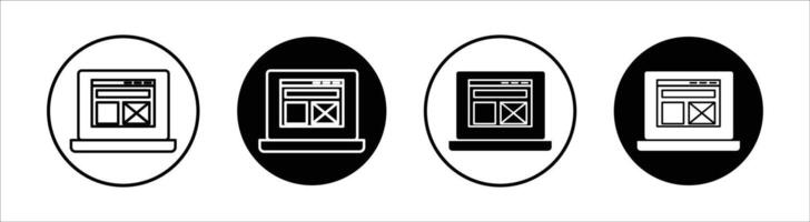 Wireframe flat line icon set. Wireframe Thin line illustration vector