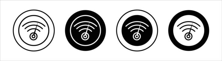 Wifi speed flat line icon set. Wifi speed Thin line illustration vector