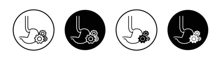 Work digestive system icon mark in filled style vector