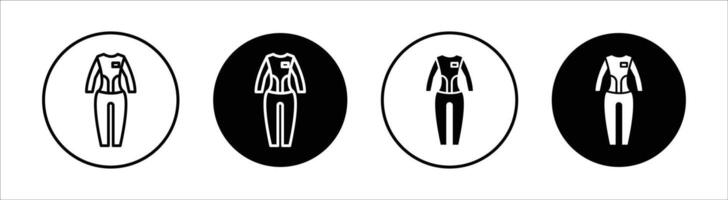 Wetsuit flat line icon set. Wetsuit Thin line illustration vector