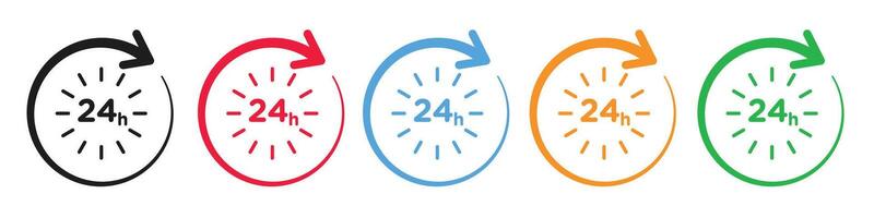 Always Available Customer Support Icon for 24 7 Help Services vector