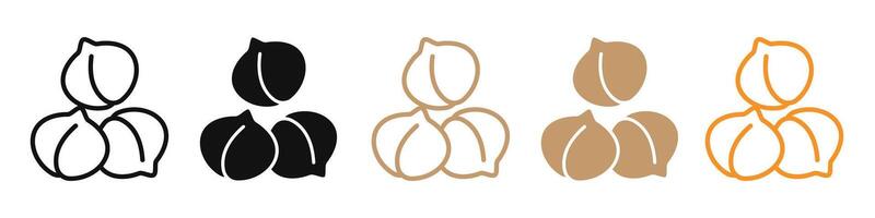 Nutrient-rich chickpea icon emphasizing a healthy, plant-based protein choice vector