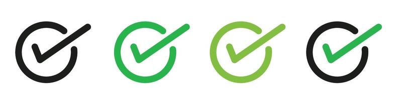 Checkbox Icon for Correct Answers and Successful Options in Questionnaires vector