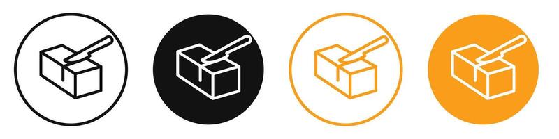 Butter icon mark in filled style vector