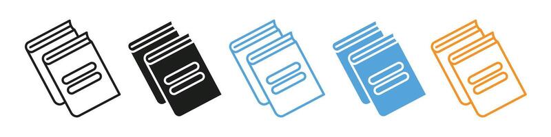 Stack of books icon symbolizing academic and literary resources for learners vector