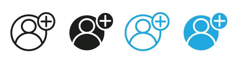 Add a new user icon mark in filled style vector