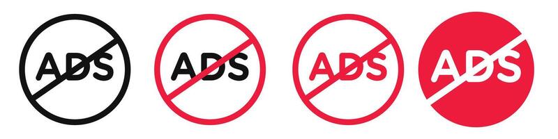 Online Ad Blocker Icon for a Cleaner and Ad-Free Browsing Experience vector