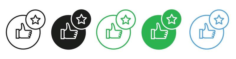 User Review and Feedback Icon for Positive Customer Interaction vector