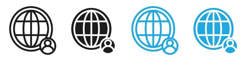 Clients worldwide icon mark in filled style vector