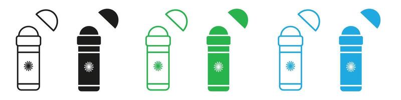 Deodorant roll on icon mark in filled style vector