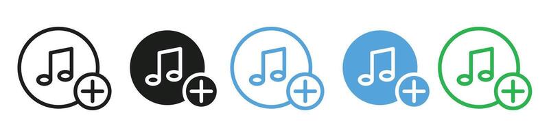 Music Library Addition Icon for Easy Audio File Integration vector