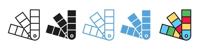 Color Selection Palette Icon for Designers in Web and Print Media vector