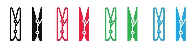 Clothespin icon depicting laundry tasks and drying clothes, suitable for home chores, household management, and cleaning services vector