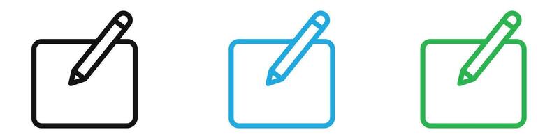 Edit text icon mark in filled style vector
