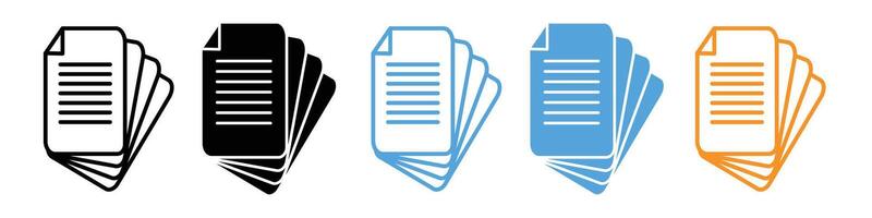 Piled Documents Icon Symbolizing Extensive Office Paperwork vector