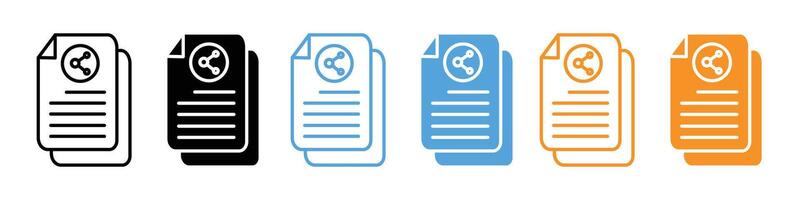 Web File Sharing Button Icon for Social Media and Marketing vector
