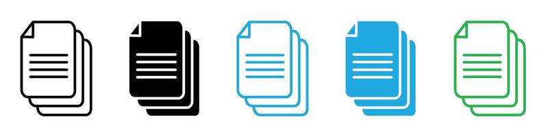 Documents icon showing organized files and folders, ideal for office administration and business management vector