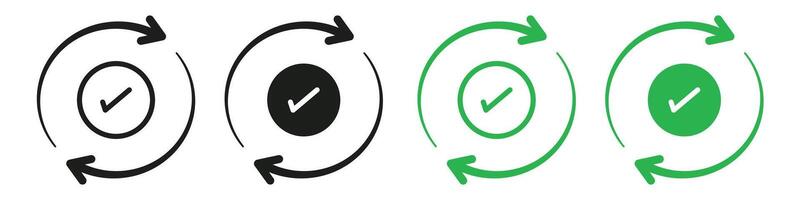 Safety Assurance Tick Mark Icon Representing Confirmation and Security Guarantees vector