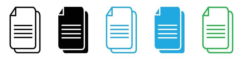 Document icon mark in filled style vector
