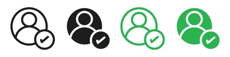 Hired icon mark in filled style vector