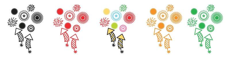 Festive Firecracker and Fireworks Burst Icon for Joyous Occasions vector